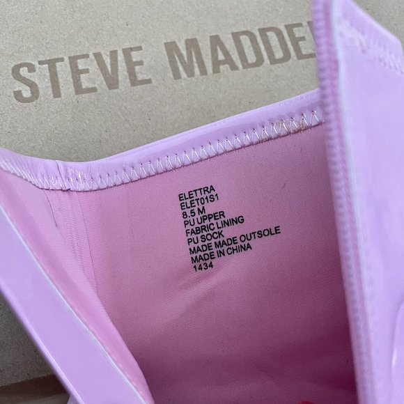 STEVE MADDEN - ELETTRA PATENT PINK Leather booties - Picture 4 of 4